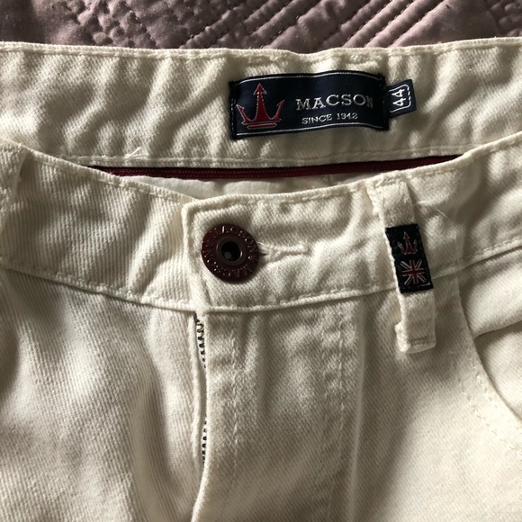 Macson Men’s White Jeans Size 44 - Picture 3 of 4